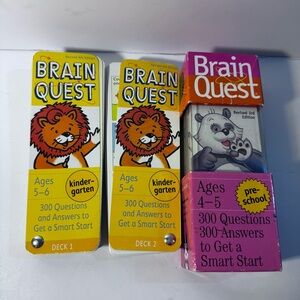 Brain Quest Learning Cards Bundle – Preschool & Kindergarten (Ages 4–6)